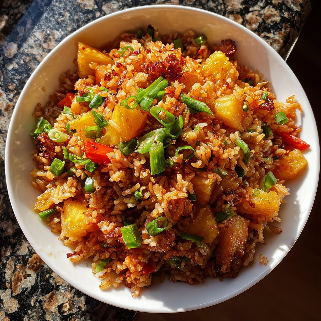 Gebratener Reis mit Ananas