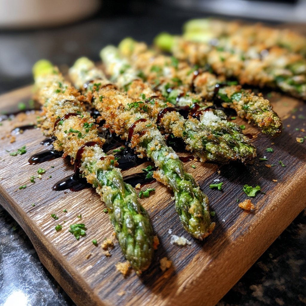 Grüner Spargel Mit Parmesan Kruste