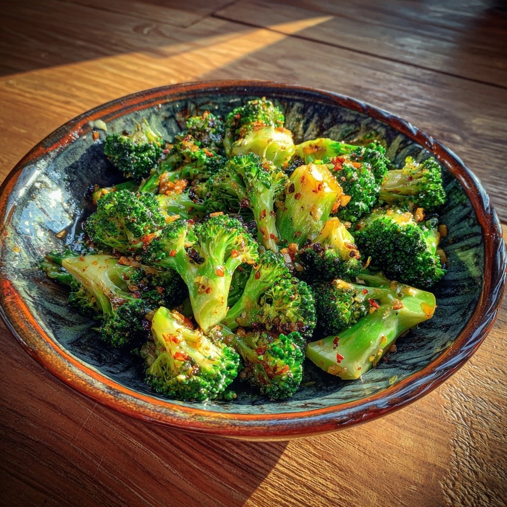 Brokkoli Pfanne Mit Knoblauch