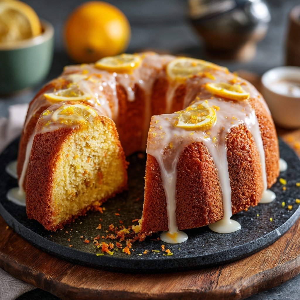 Karottenkuchen Mit Orangensaft Im Teig